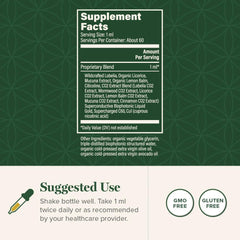 Global Healing Center Foreign Protein Cleanse ingredient blend close-up featuring lobelia and wormwood for immune balance.