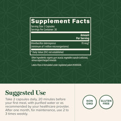 Global Healing Center Latero-Flora capsules close-up for daily probiotic support