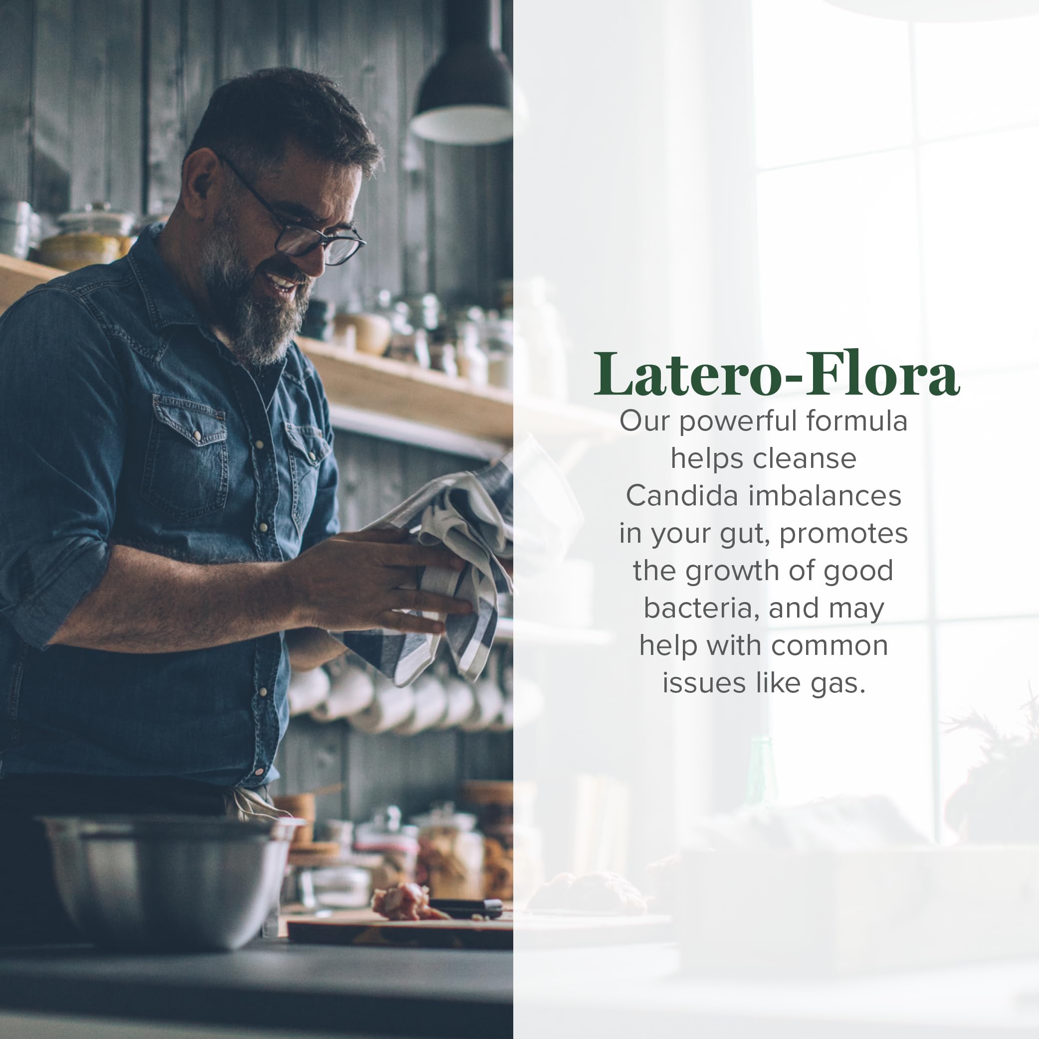 Global Healing Center Latero-Flora label closeup highlighting B.O.D. strain