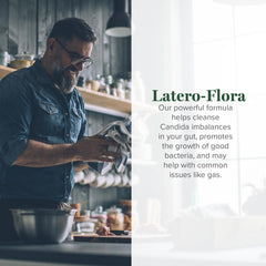 Global Healing Center Latero-Flora label closeup highlighting B.O.D. strain
