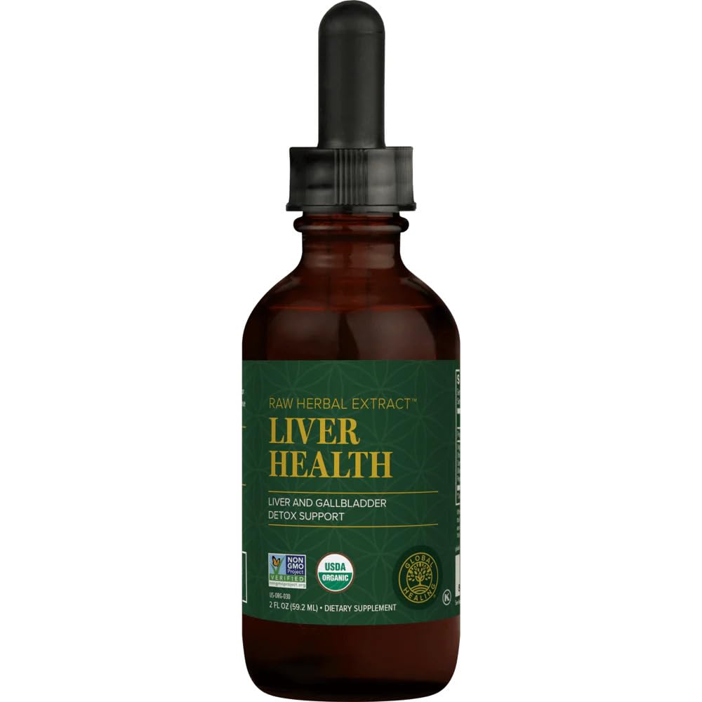 Global Healing Center liver cleanse tablets close-up for daily intake.
