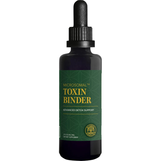 Global Healing Center MicroSomal Toxin Binder bottle with detox support label