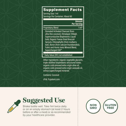 Close-up of the binder label showing ingredients and usage guidance