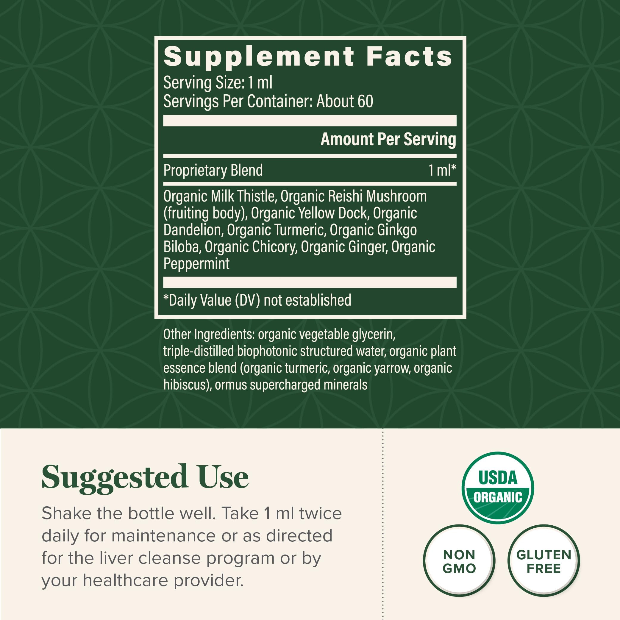 Global Healing Center Milk Thistle bottle features liver purification and bile support notes.