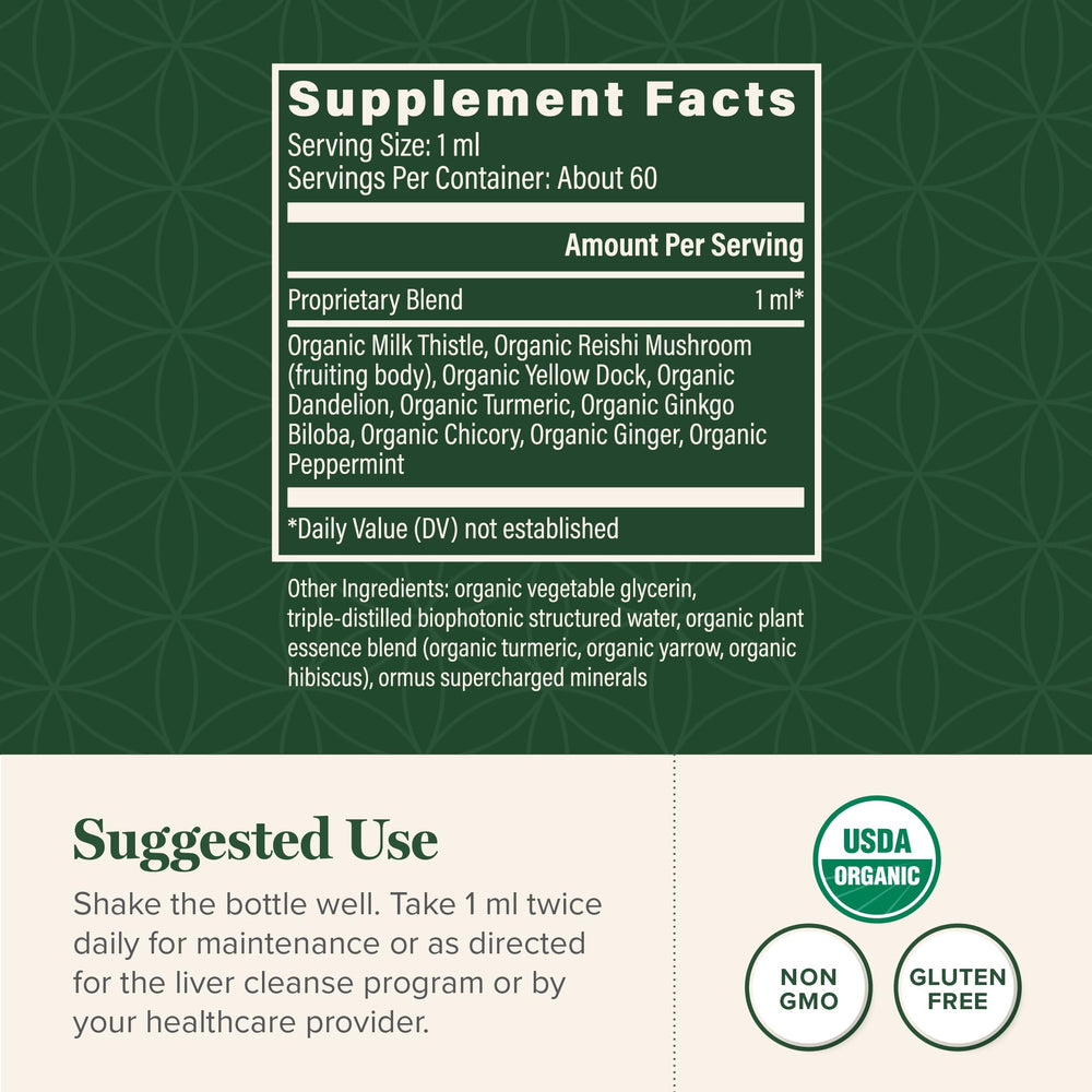 Global Healing Center Milk Thistle bottle features liver purification and bile support notes.
