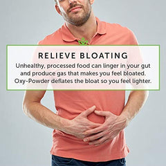 Global Healing Center Oxy-Powder capsules poured into a glass for easy daily use.