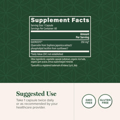Global Healing Center Quercetin capsules ready for daily immune support.