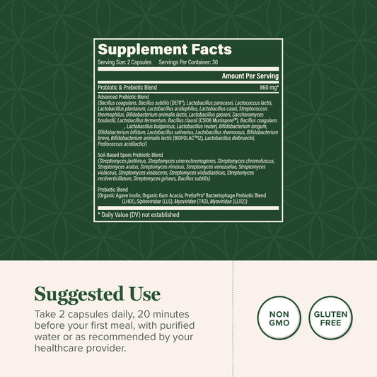 Global Healing Center bottle back shows usage details and potency information.