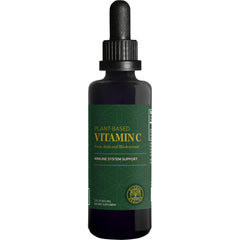 Global Healing Center Vitamin C Drops bottle shows liquid, plant-based antioxidant support for daily wellness.