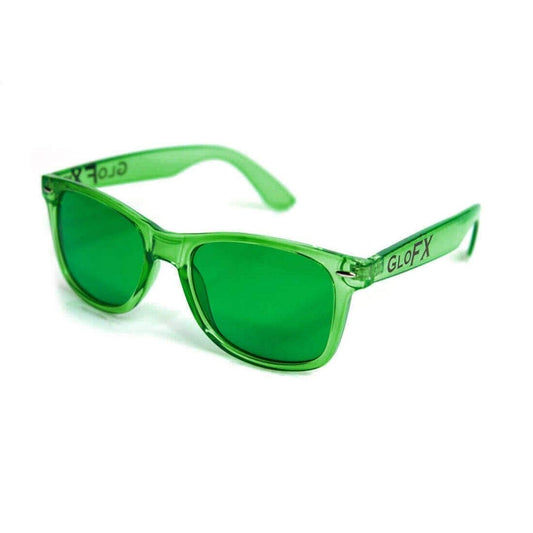 GloFX Color Therapy Glasses 5-pack side view highlights slim profile and versatile styling