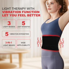 GLOHFAN vibration massage pad enhances relaxation during light therapy sessions.