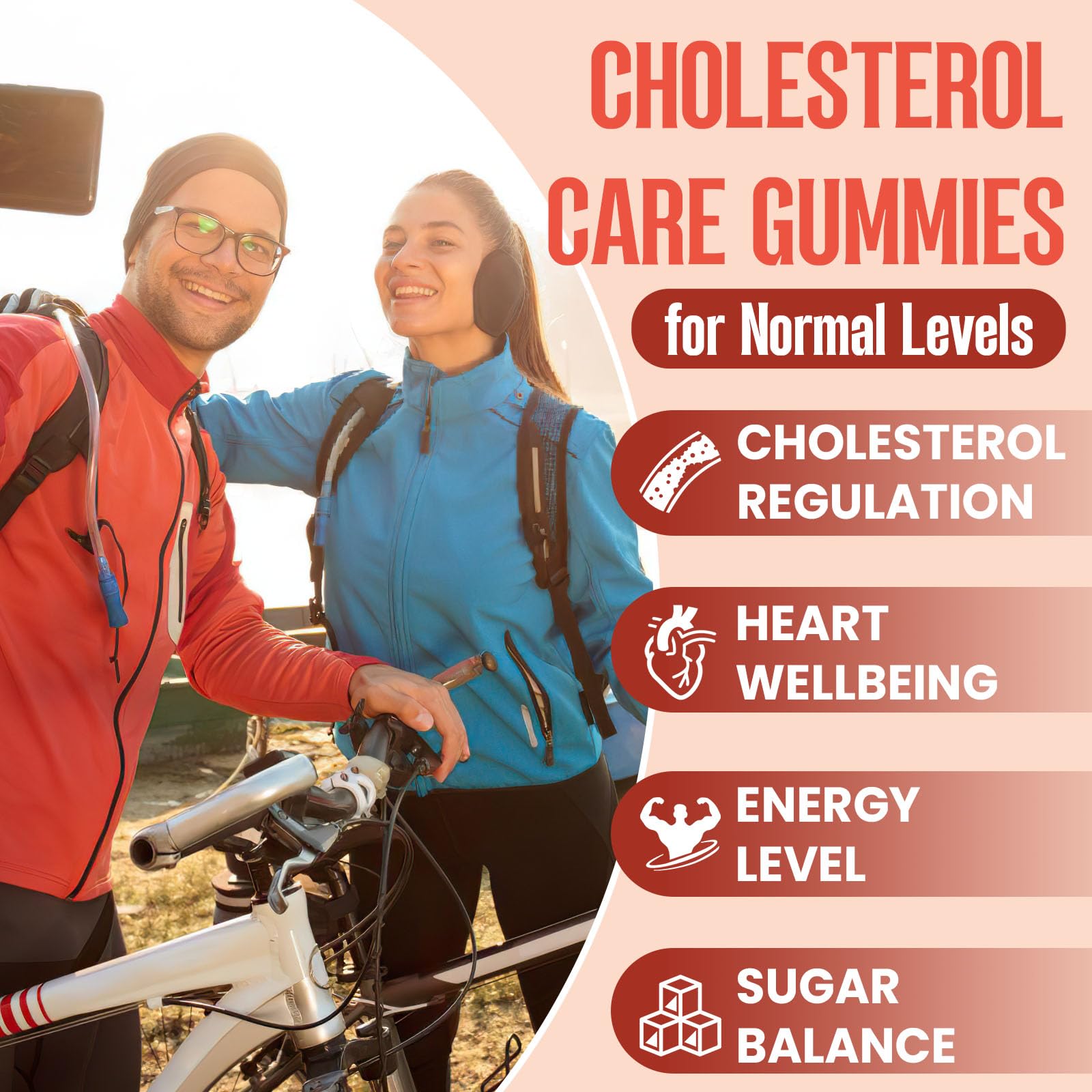 Glorithiventa gummies close-up highlighting plant sterols and stanols ingredients.