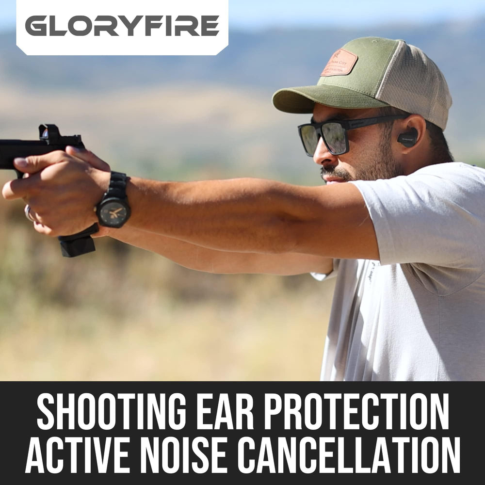 GLORYFIRE ear protection delivers up to 8 hours of battery life.