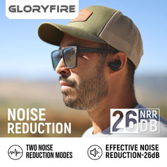 GLORYFIRE electronic ear plugs with sound-amplification provide clearer ambient cues.