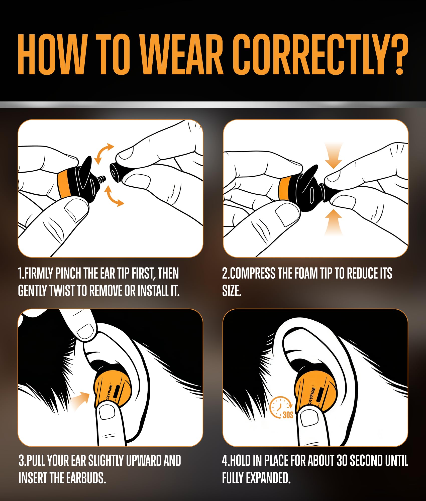GLORYFIRE OSHA Earbuds three-modes display quiet, voice, and ambient options.