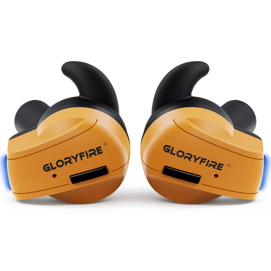GLORYFIRE OSHA Earbuds front view showing compact protection on loud job sites.
