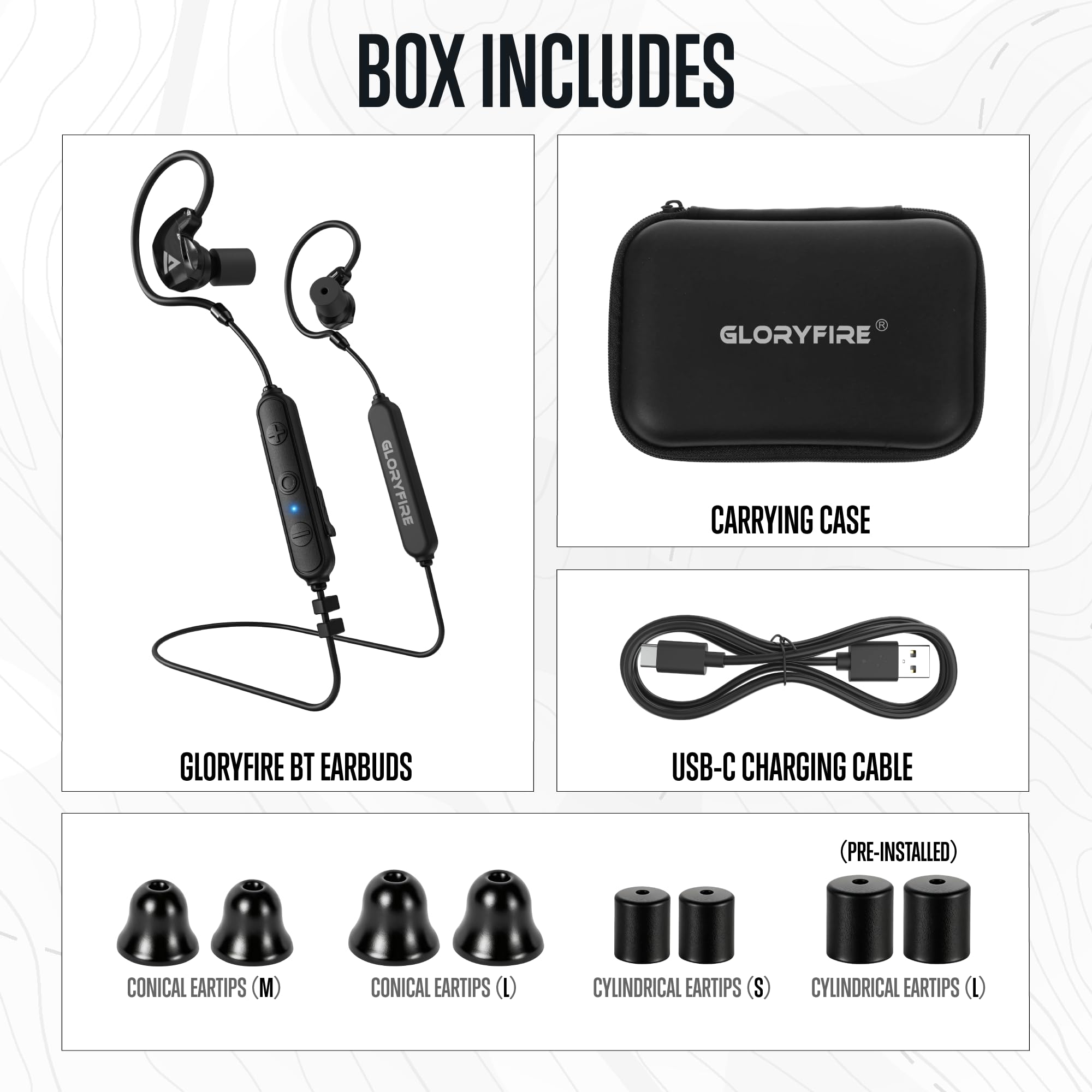 GLORYFIRE premium two-piece retail box conveys professional packaging and gifting appeal.