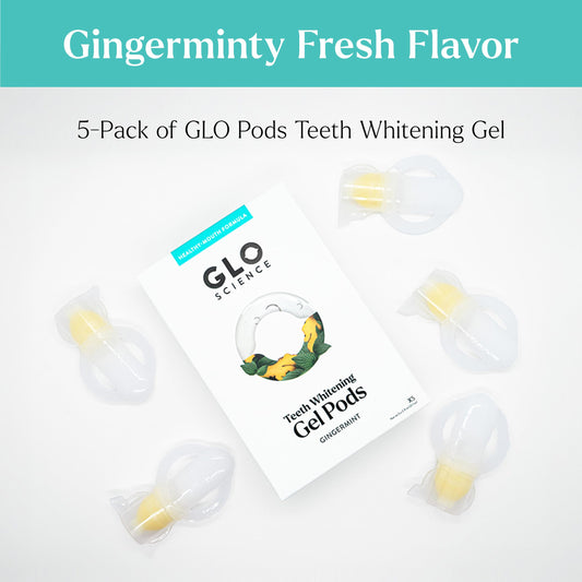 GLO GingerMint pods pack for refreshing at-home whitening sessions.