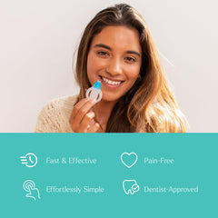 GLO So Brilliant device usage demonstrating easy gel application for even whitening.
