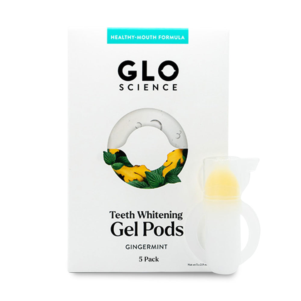 GLO Science So Brilliant Whitening Gel tube for safe enamel whitening and fast results.