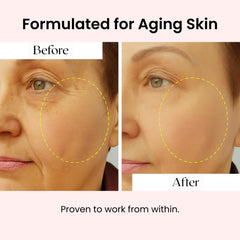 Glov Beauty NAD+ supplement facts panel with 300 mg NAD+ and antioxidants.