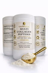 Glowessa Multi Collagen Powder packaging highlights premium daily wellness formula