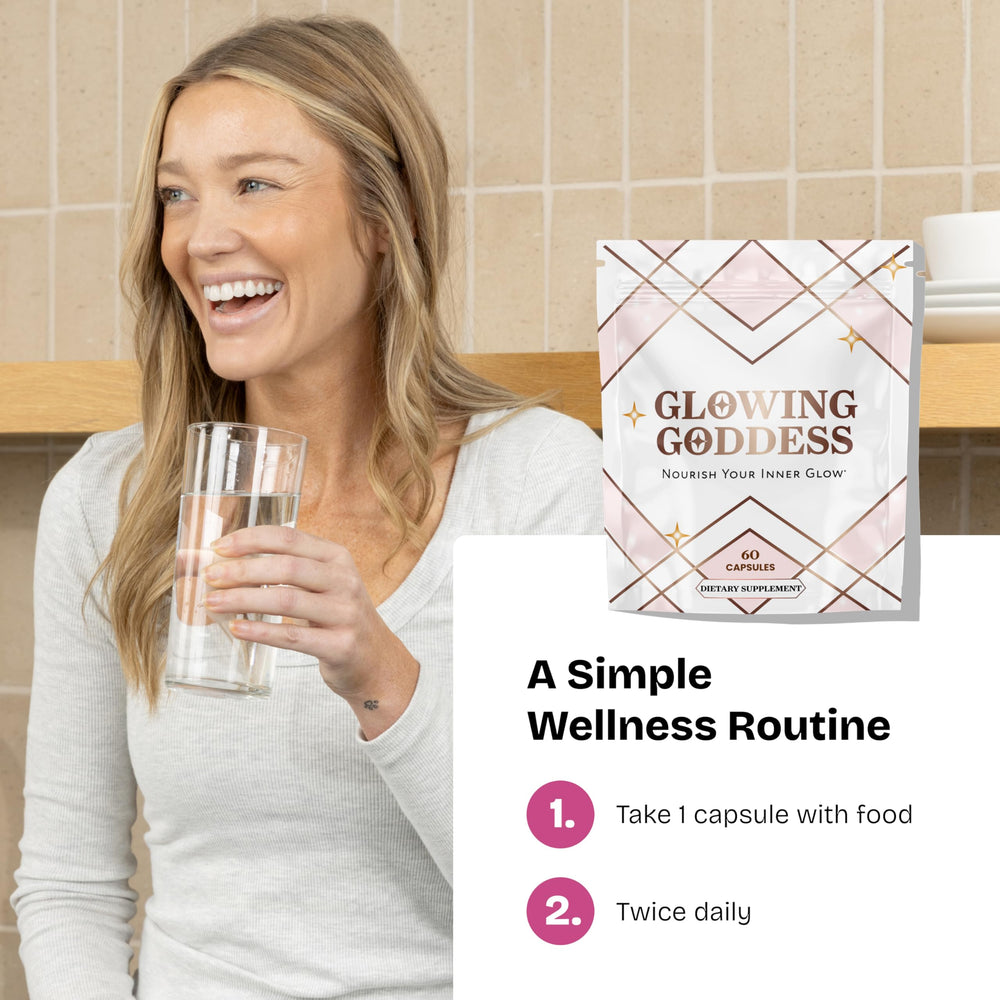 Glowing Goddess daily ritual shot suggests easy integration into meals