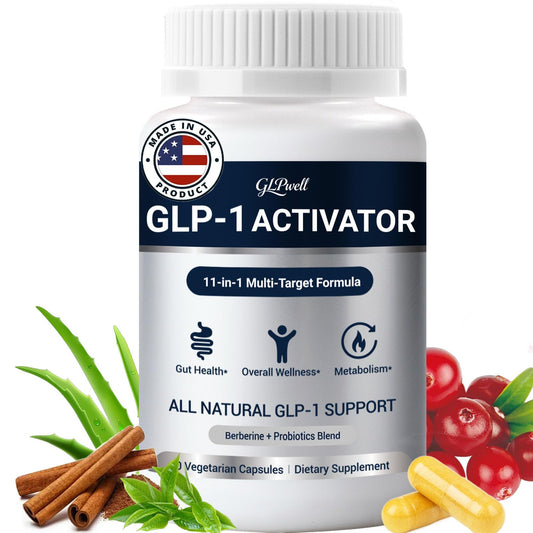 GLPwell GLP-1 Activate bottle with capsules for daily wellness support