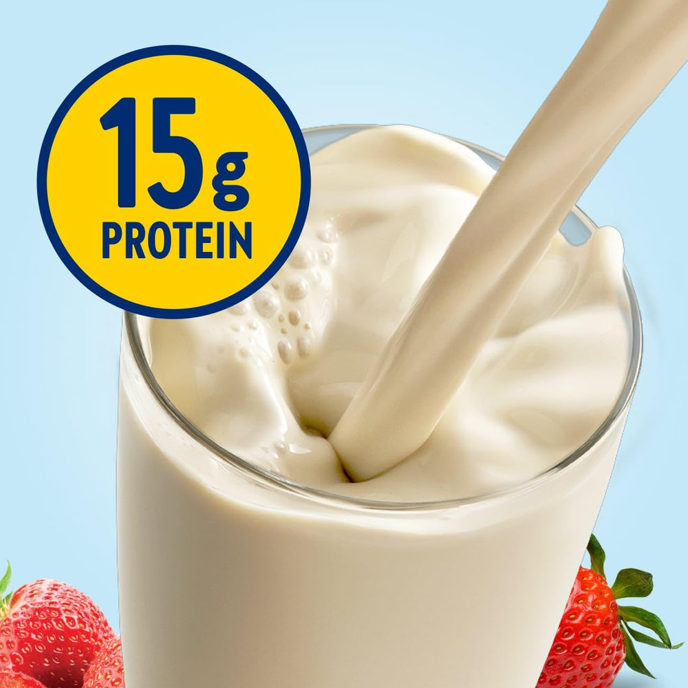 24-pack display of Glucerna Hunger Smart shakes for easy stocking.