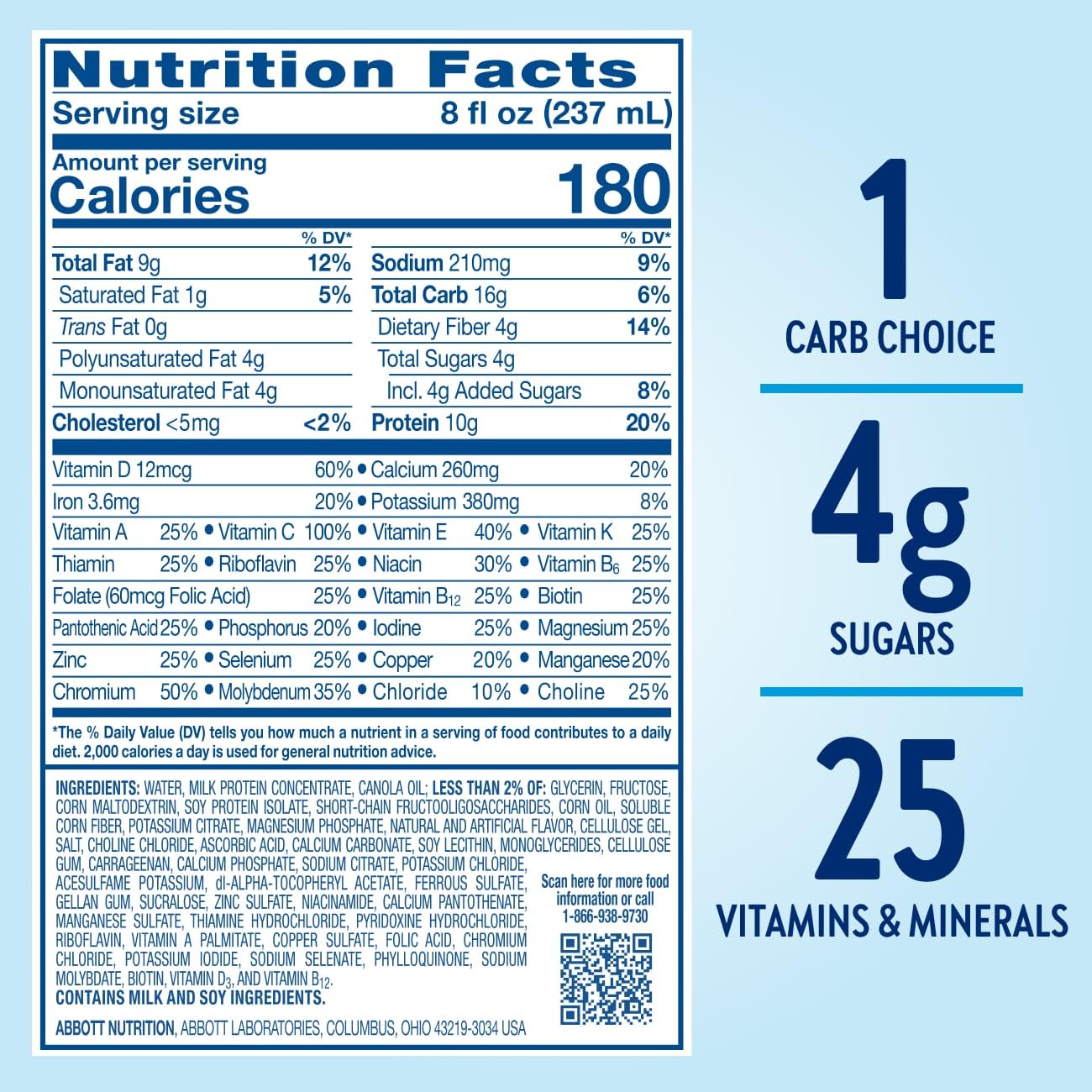 Glucerna Original high protein 10g vanilla flavor supports muscle and fullness