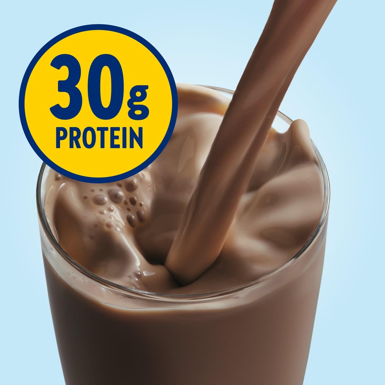 Glucerna Protein Smart chocolate nutrition panel highlights protein and CARBSTEADY