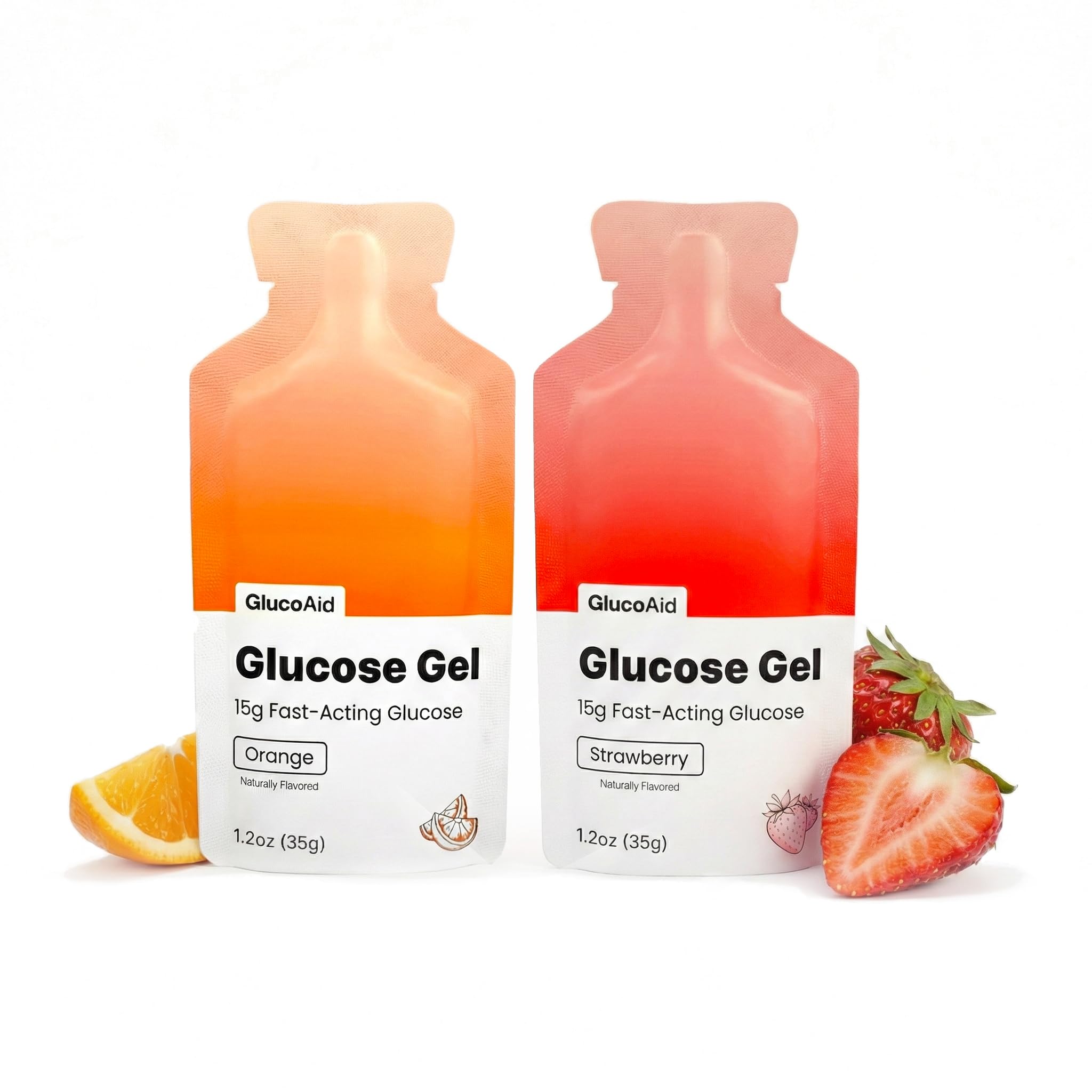 GlucoAid 15g glucose liquid gel packet for quick energy boost.