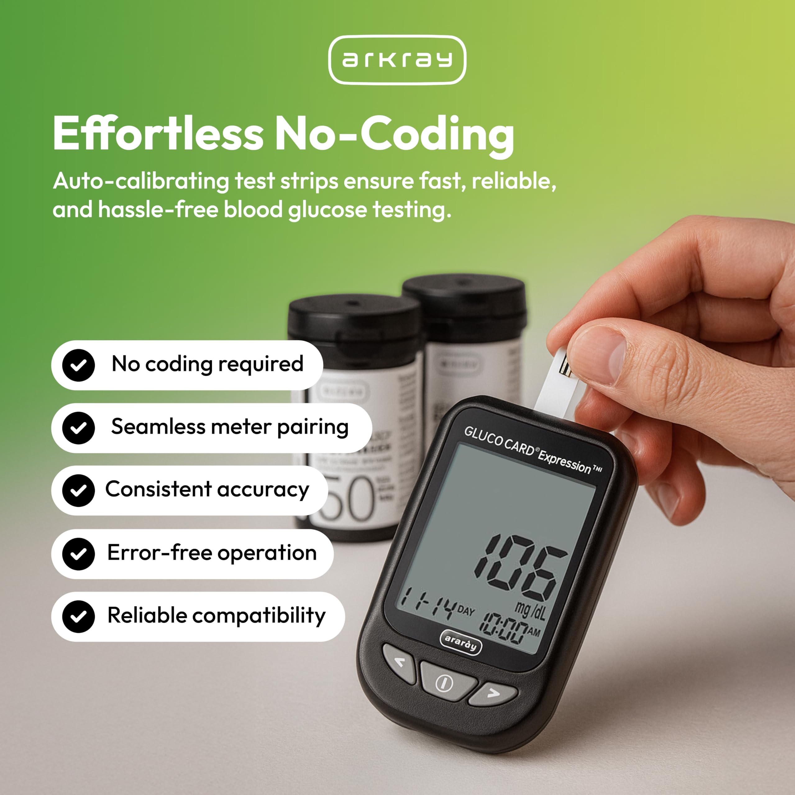 GLUCOCARD Expression six-second reading for quick glucose checks