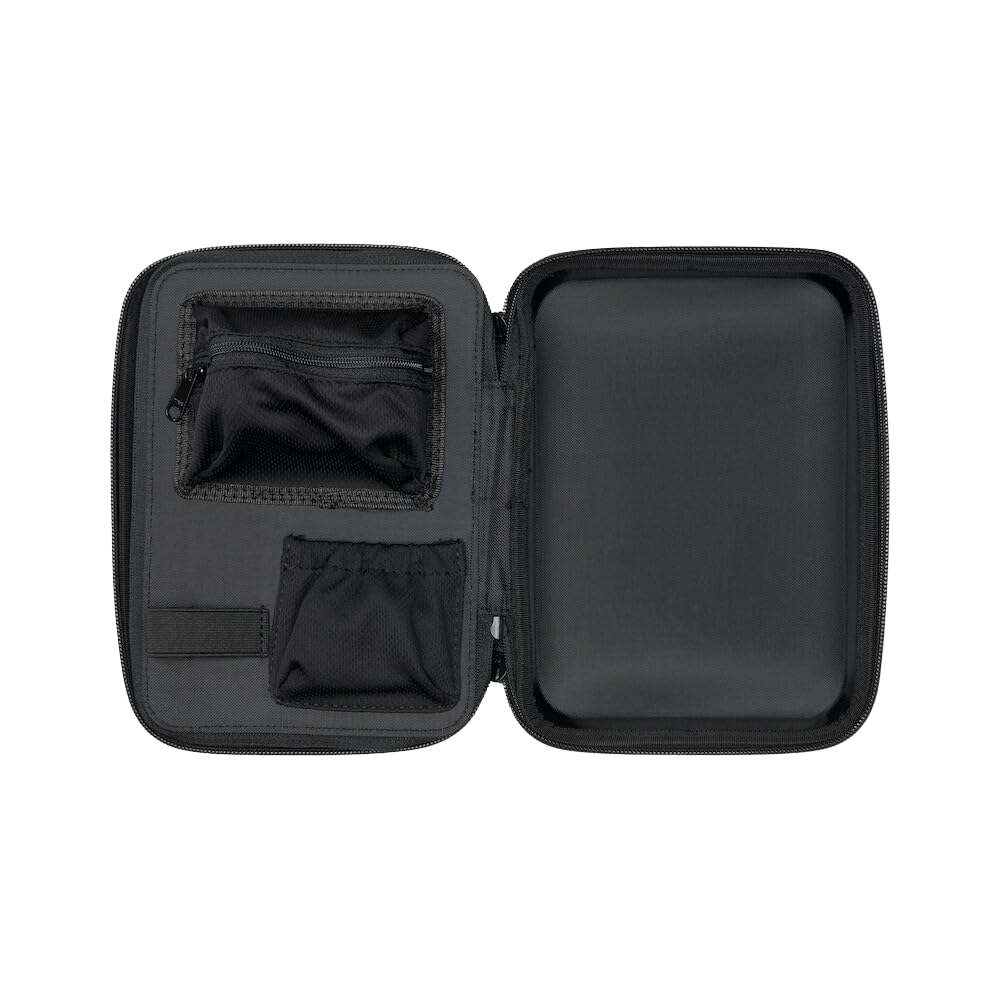 Discreet professional black aesthetic suitable for home or travel.
