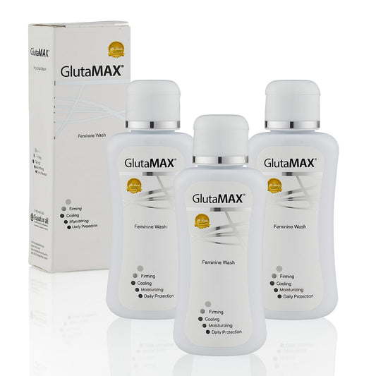 GlutaMAX Tone and Firm feminine wash bottle front for daily hygiene and freshness.