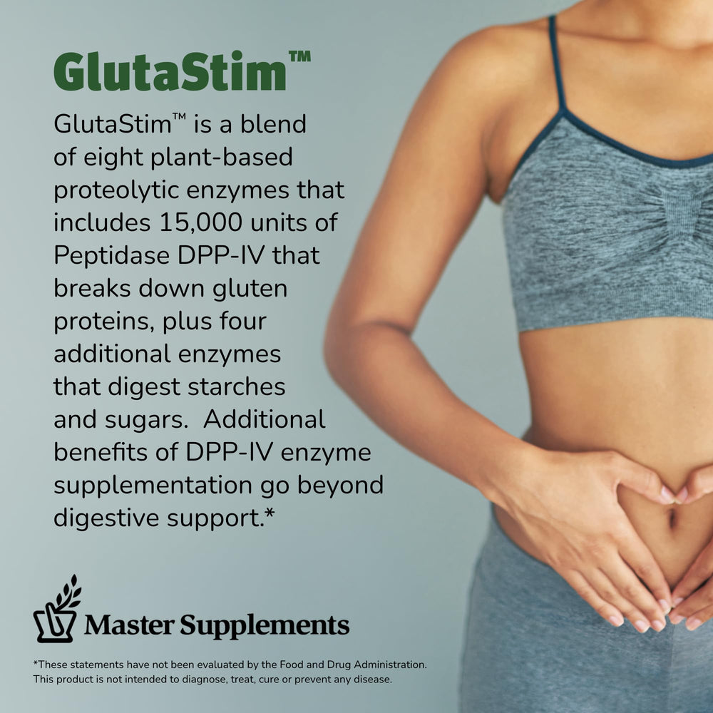 GlutaStim DPP-IV gluten digesting enzyme highlights high potency gluten digestion.
