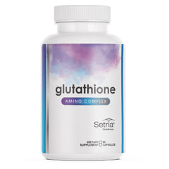 Glutathione Amino Complex bottle front with high absorption antioxidant branding.