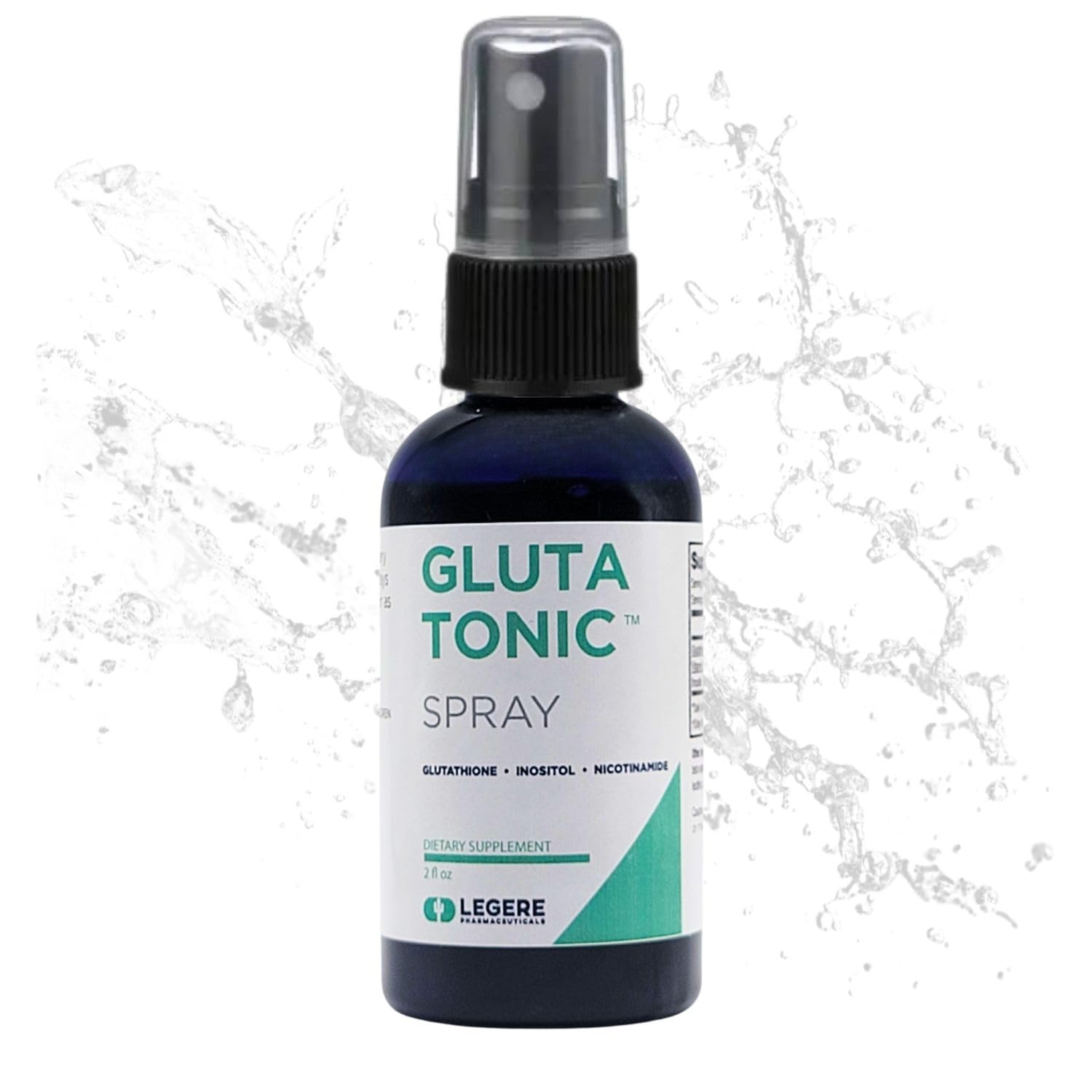 GlutaTonic Legere bottle-front showing portable daily wellness solution.