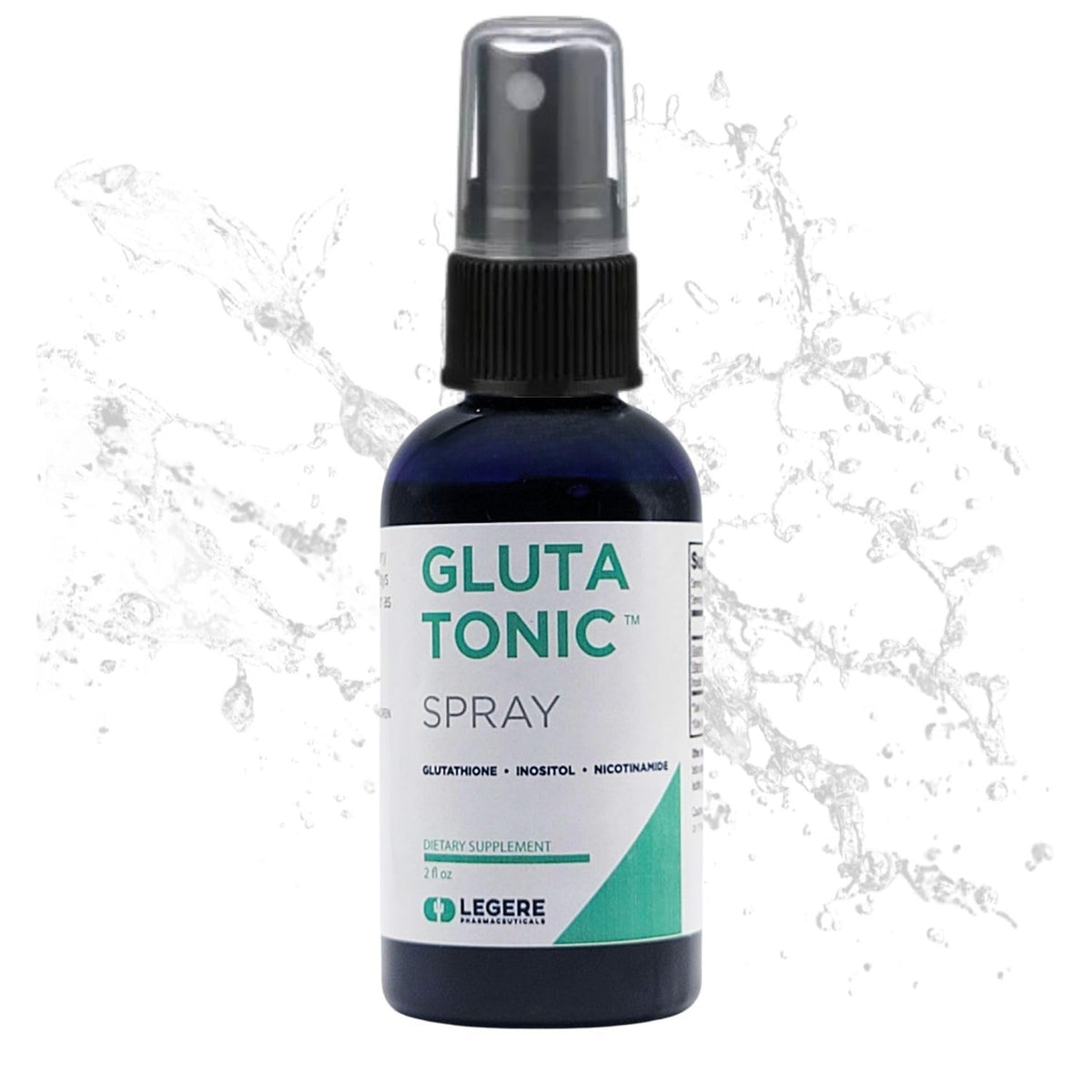 GlutaTonic Legere bottle-front showing portable daily wellness solution.