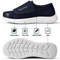 Gmedonm mens wide width shoes non-slip sole improves stability on varied surfaces