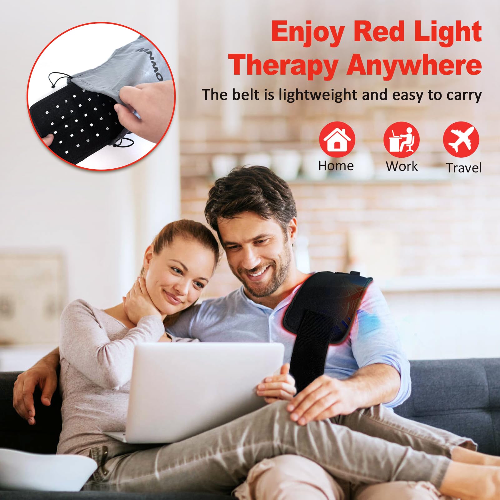 GMOWNW belt packaging presents a ready-to-gift wellness device.