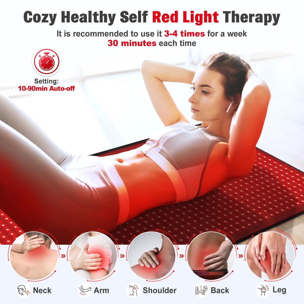 GMOWNW 660nm red light enables visible therapy glow and improved circulation.