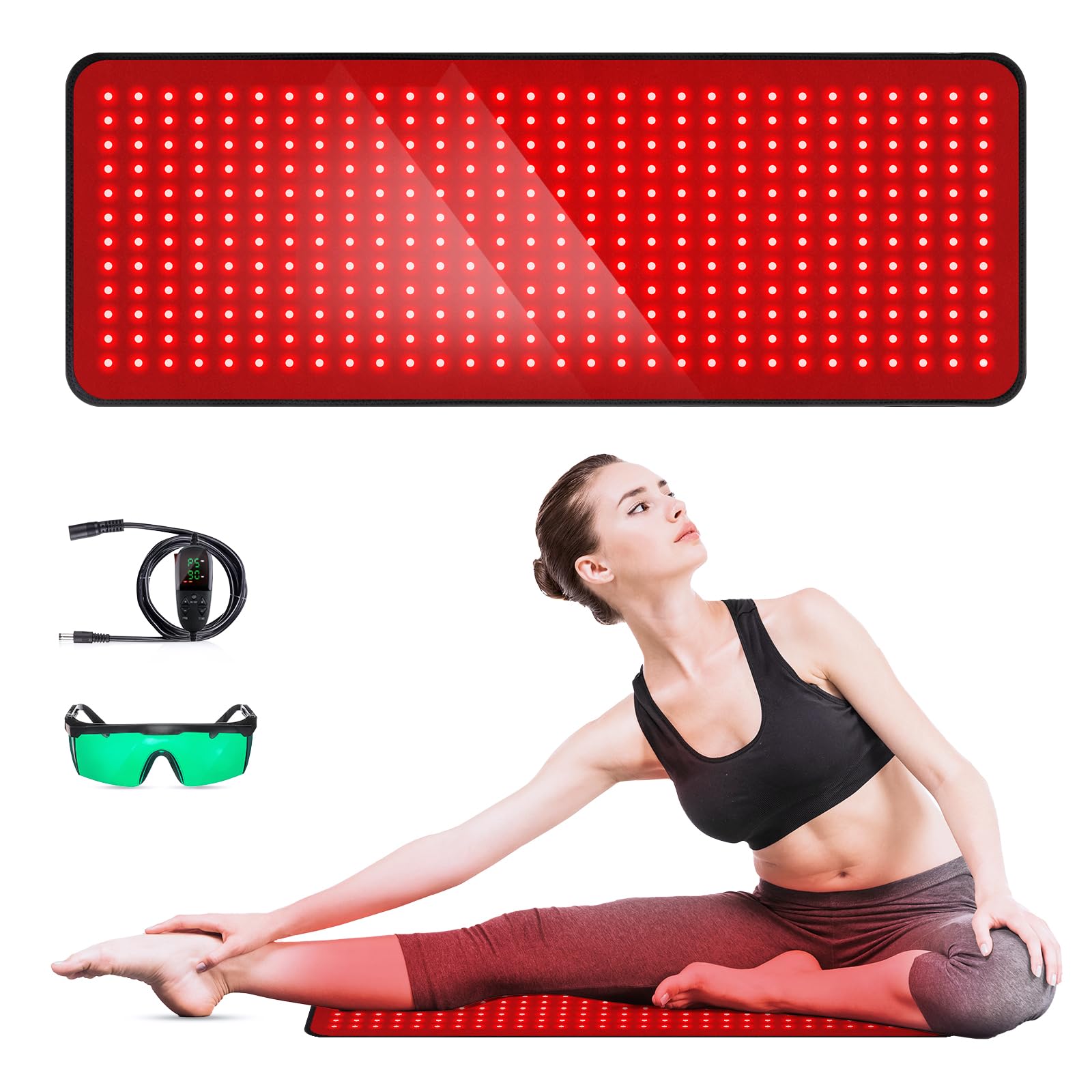 GMOWNW red light therapy pad with full-coverage design for total-body sessions and comfort