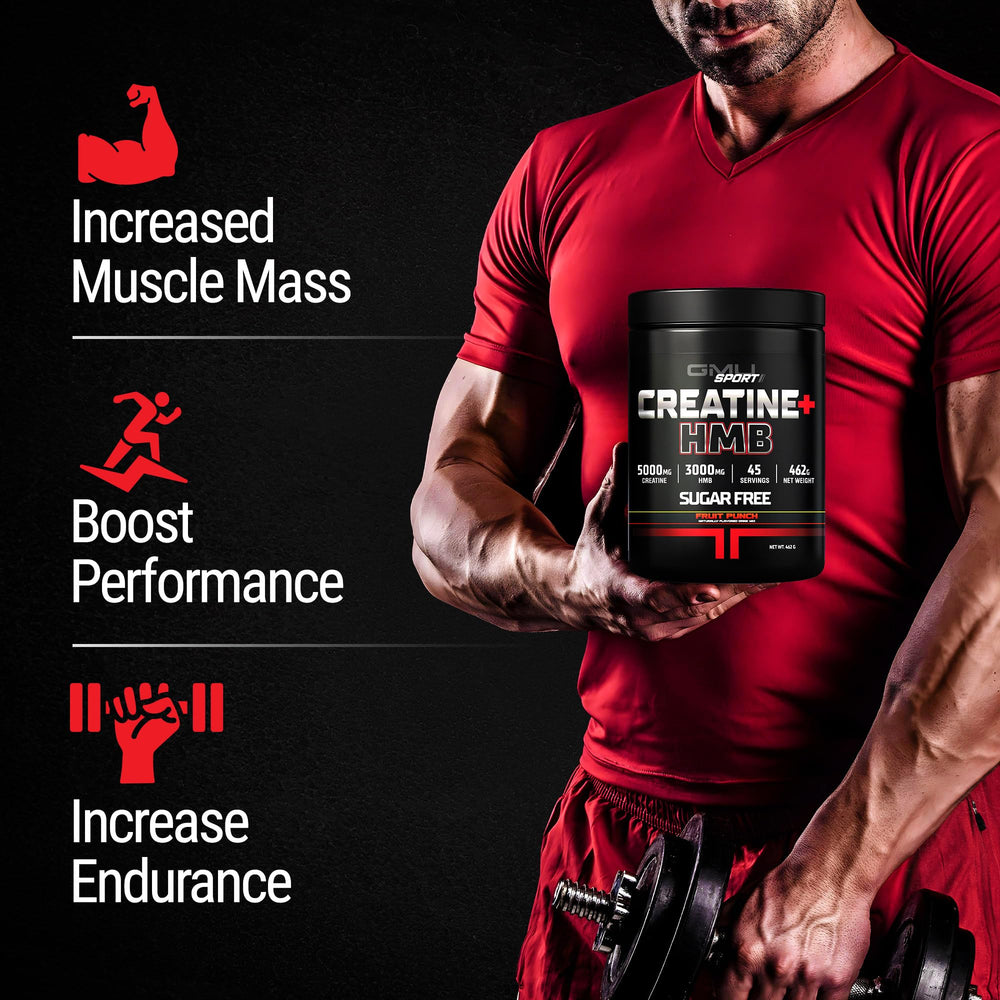 Athlete training with GMU SPORT formula in gym environment