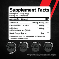GMU SPORT Creatine 2.0 gluten-free formula supports clean nutrition.