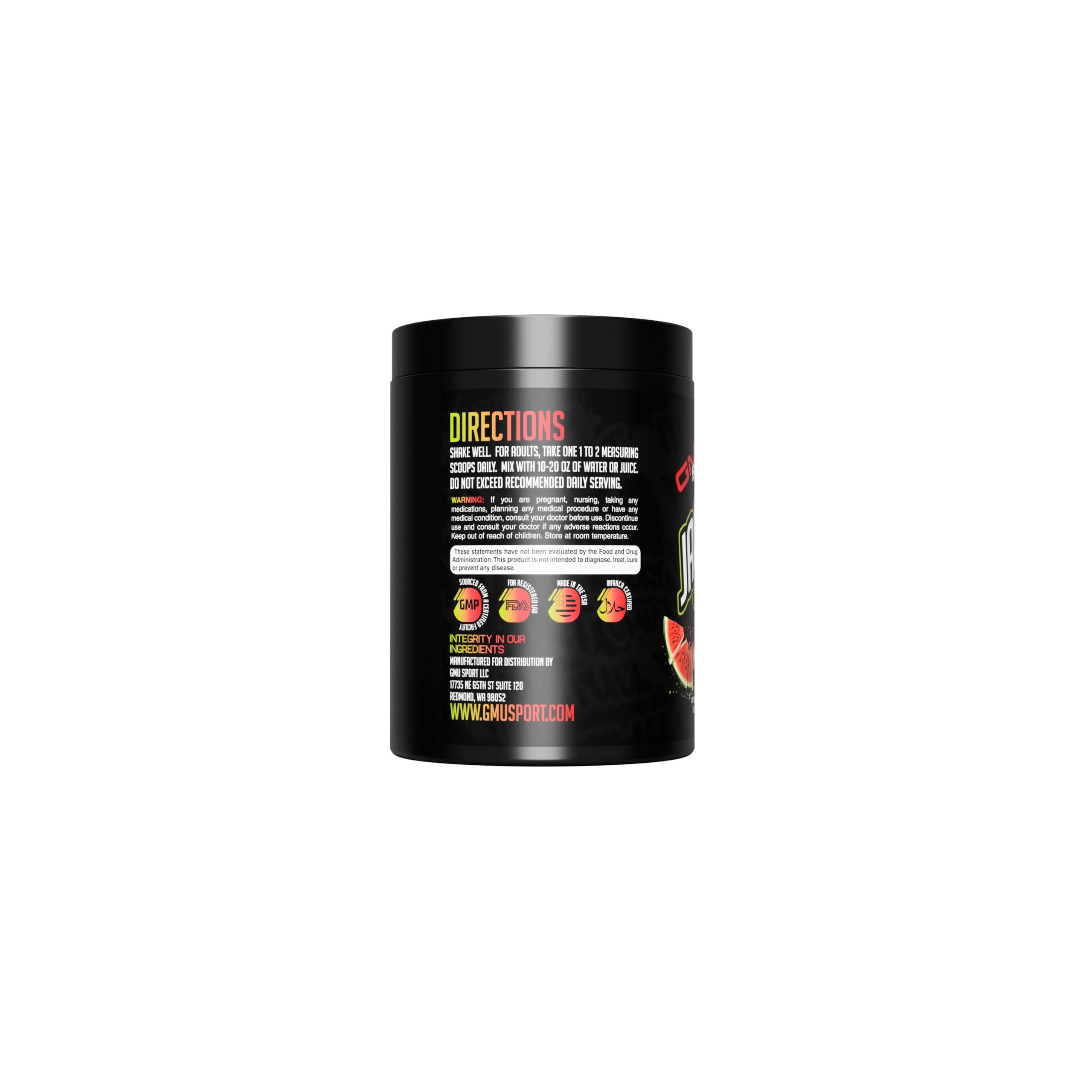 GMU SPORT Jacked Juice final serving setup ready to sip pre-workout