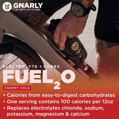 Athlete drinking Gnarly Fuel2O during a run highlighting electrolyte replenishment