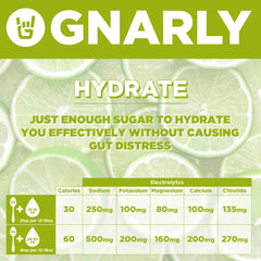 Gnarly Hydrate Salted Margarita label closeup highlighting NSF Sport certification