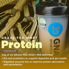 Athlete prepares a Gnarly chocolate protein shake for recovery after training.