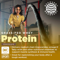 Gnarly Nutrition chocolate protein scoop in a shaker ready to mix after training.